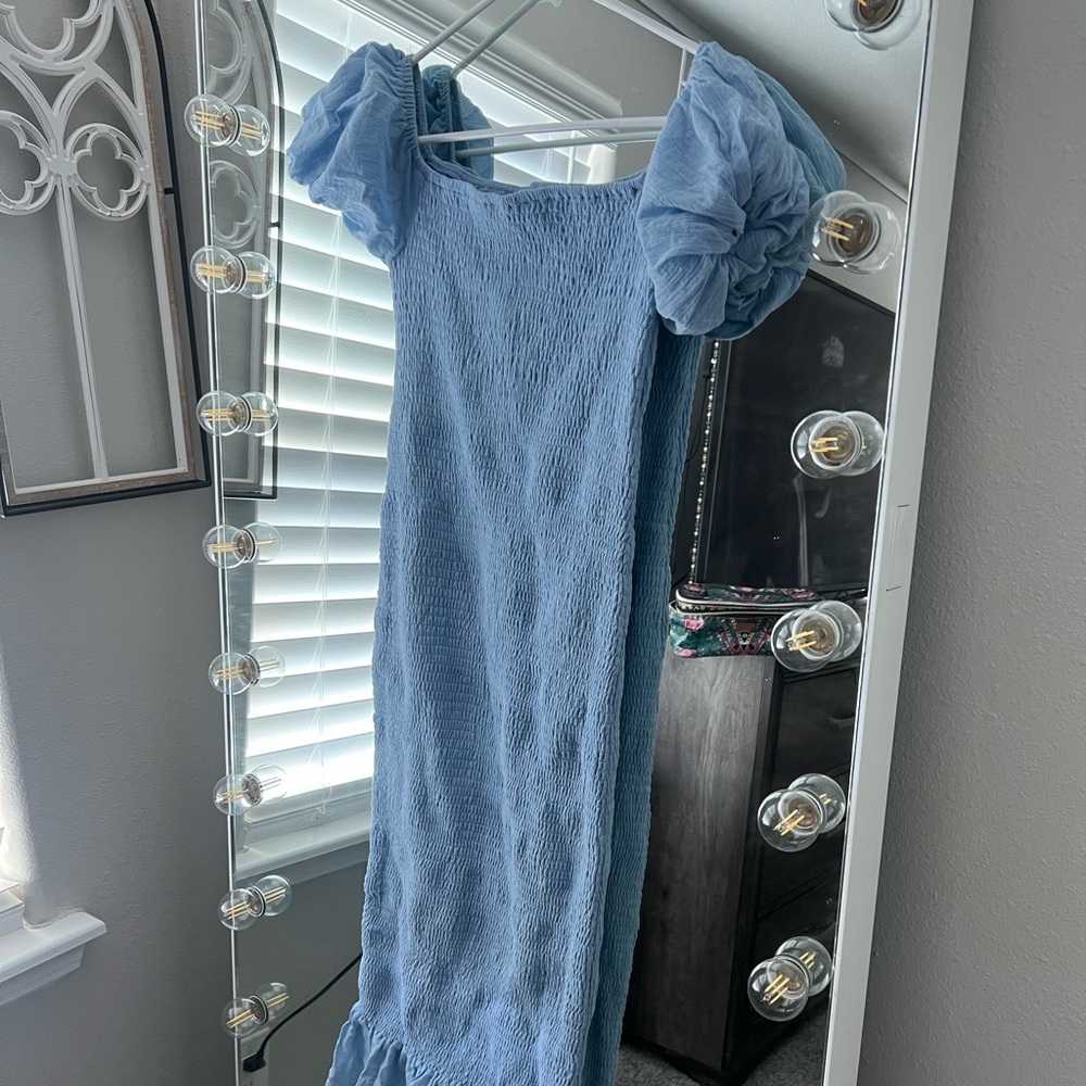 Wore once maternity dress in blue